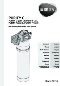 BRITA PURITY - MANUALE D USO