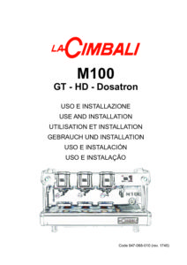 LA CIMBALI M100 - MANUALE D USO