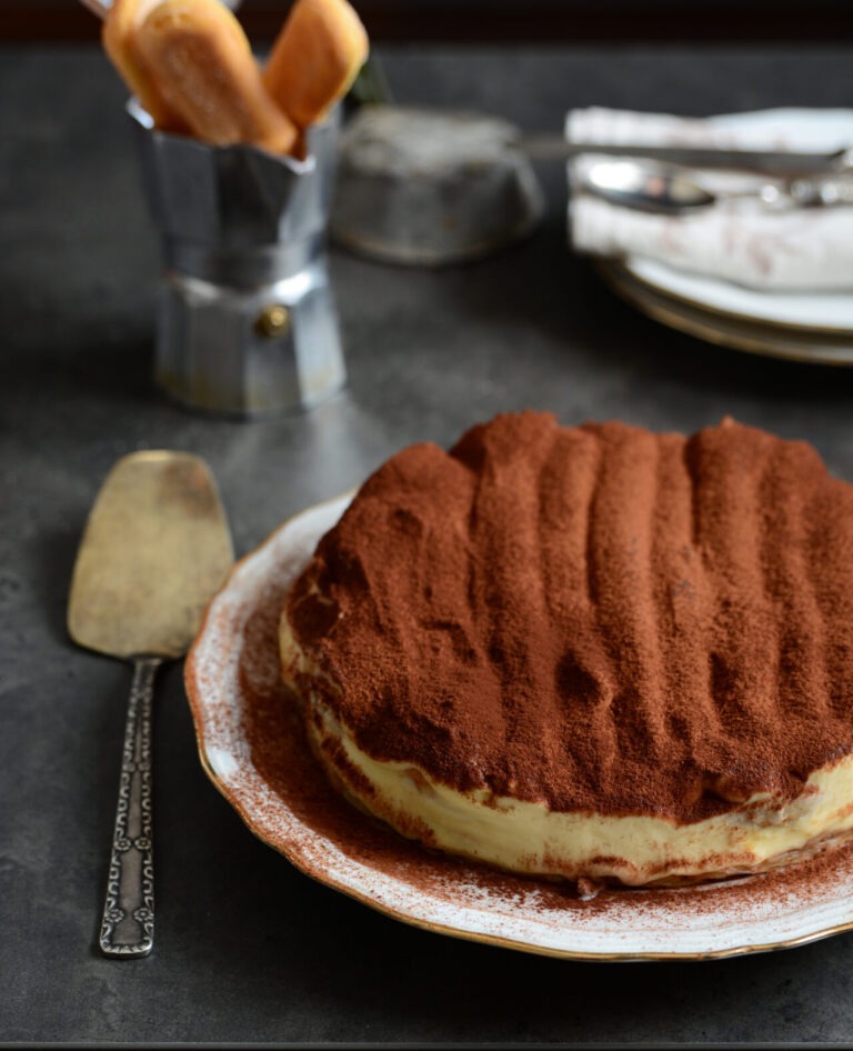 Il tiramisù pronto per essere mangiato